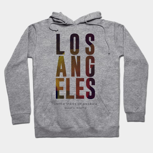 Los Angeles city typography Hoodie by StudioGrafiikka